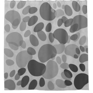 Cartoon Dog Paw Print Colourful Abstract Art Showe Shower Curtain