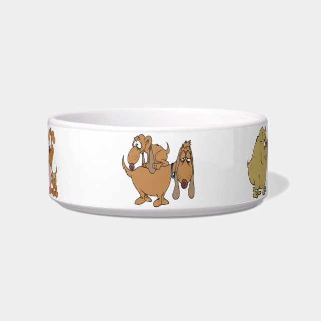 Cartoon Dog Pet Bowls (Front)