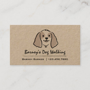 Cartoon Dog   Pet Sitter   Animal Care Business Card
