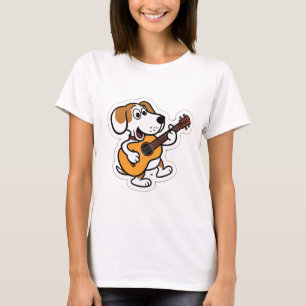 cartoon dog playing a guitar T-Shirt