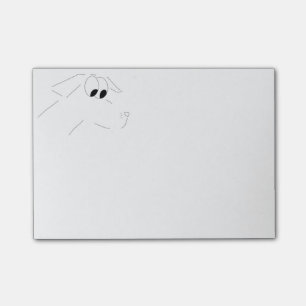 Cartoon dog post-it notes