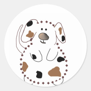 Cartoon Dog Tshirts and Gifts Classic Round Sticker