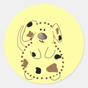 Cartoon Dog Tshirts and Gifts Classic Round Sticker