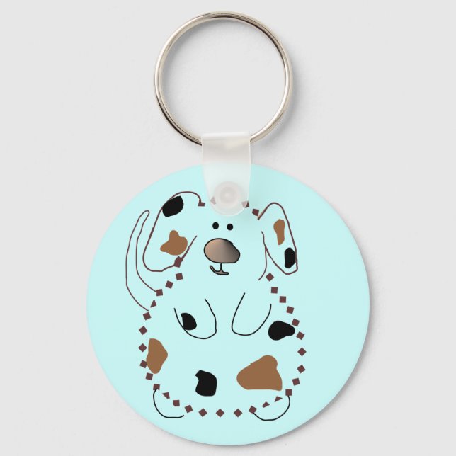 Cartoon Dog Tshirts and Gifts Key Ring (Front)