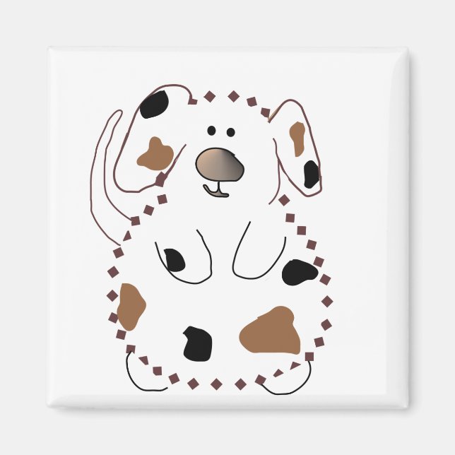 Cartoon Dog Tshirts and Gifts Magnet (Front)