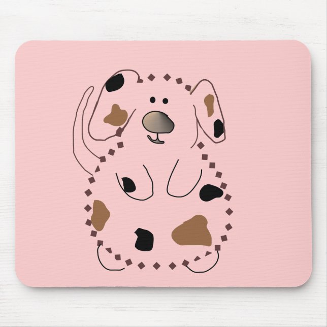 Cartoon Dog Tshirts and Gifts Mouse Mat (Front)