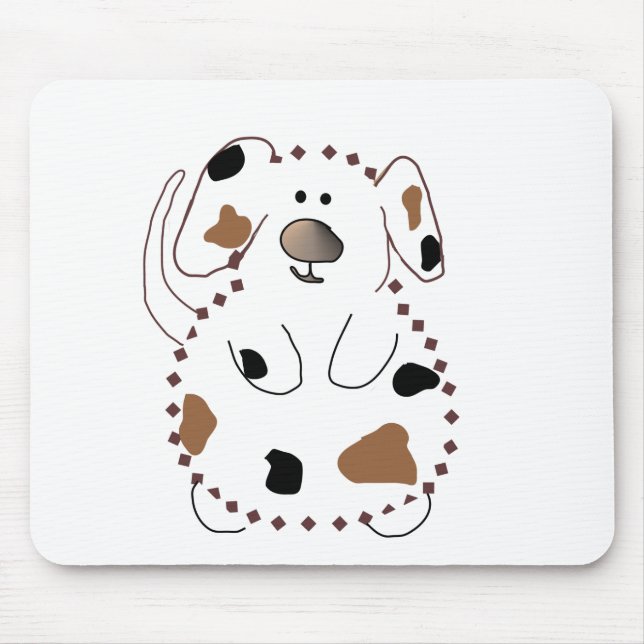 Cartoon Dog Tshirts and Gifts Mouse Mat (Front)