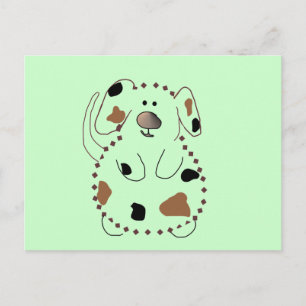 Cartoon Dog Tshirts and Gifts Postcard