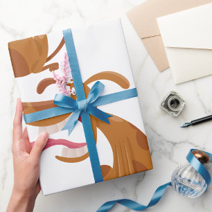 Cartoon Dog With Tongue Out  Wrapping Paper