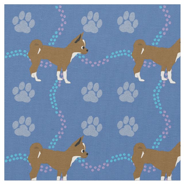 Cartoon Dogs - Chihuahua v2 Fabric (Close Up)