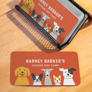 Cartoon Dogs Cute and Colourful Dog Sitter Pet Car Business Card