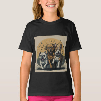 Cartoon Dogs in the Park T-Shirt