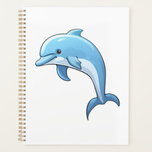Cartoon dolphin illustration planner