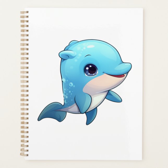Cartoon dolphin illustration planner (Front)