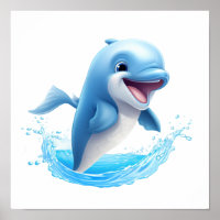 Cartoon dolphin illustration