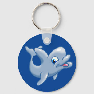 Cartoon dolphin key ring