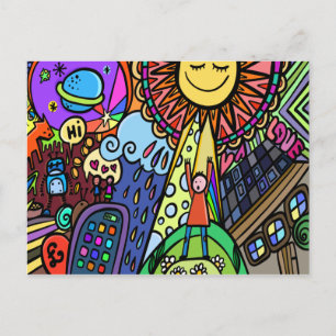 Cartoon Doodle Postcard