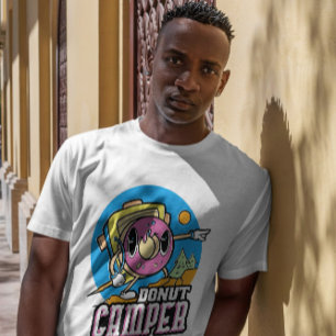 Cartoon Doughnut Camper   T-Shirt