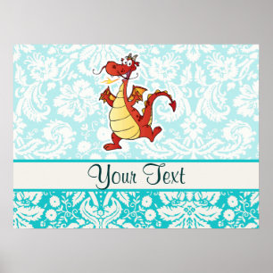 Cartoon Dragon; Cute Poster