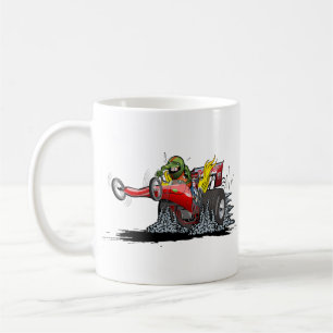 Cartoon dragster coffee mug