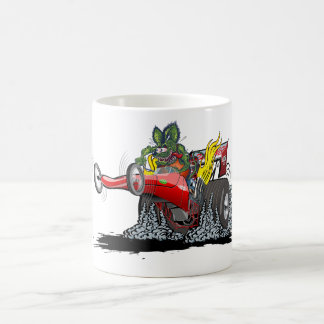 Cartoon dragster coffee mug