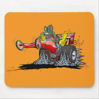 Cartoon dragster mouse mat