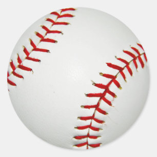 Cartoon Drawn American Baseball Classic Round Sticker