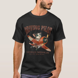 Cartoon Driving Pilot Holiday T-Shirt