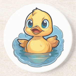 Cartoon duck illustration coaster