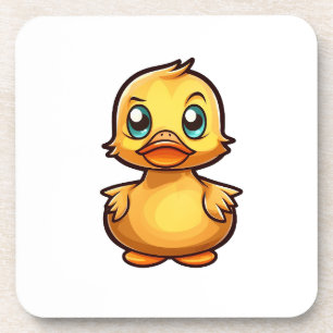 Cartoon duck illustration coaster
