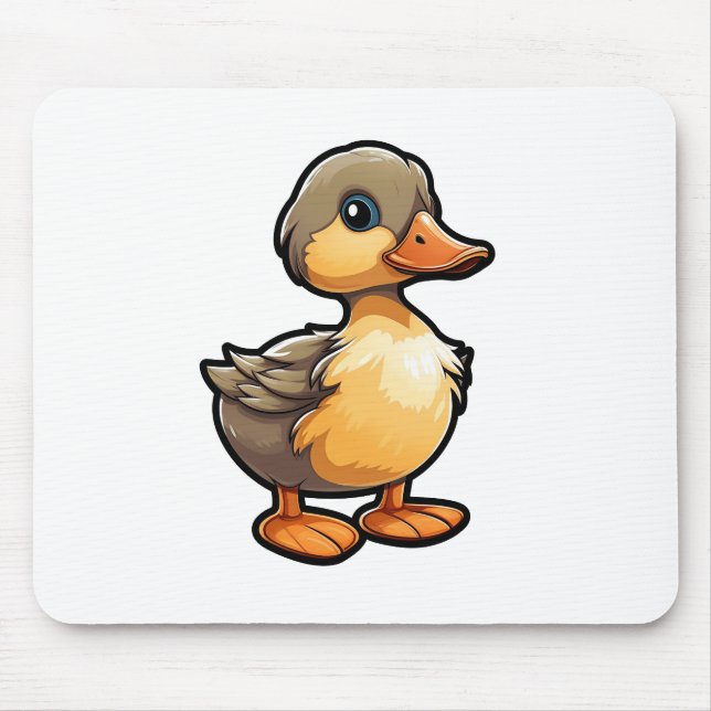 Cartoon duck illustration mouse mat (Front)