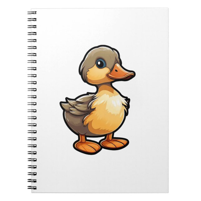 Cartoon duck illustration notebook (Front)