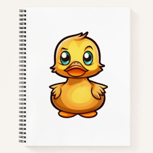 Cartoon duck illustration notebook