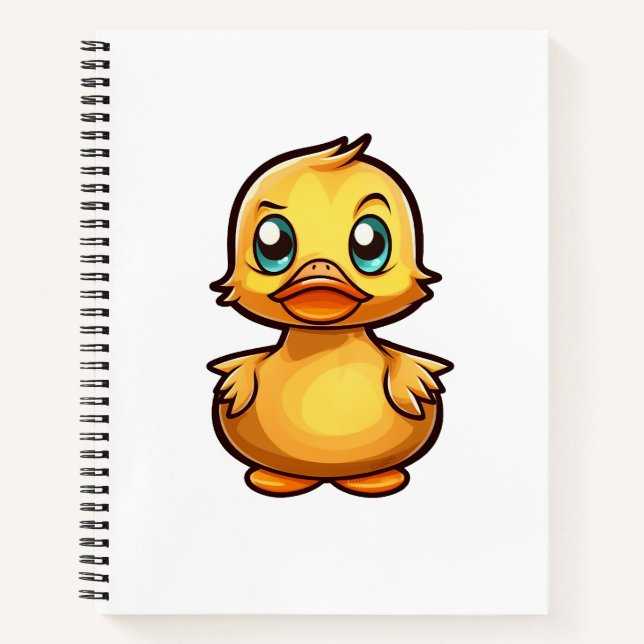 Cartoon duck illustration notebook (Front)