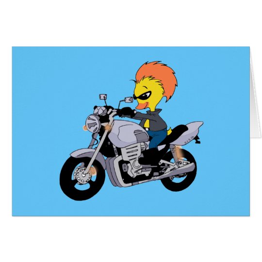 Cartoon duck on a cool motorcycle | Zazzle.co.uk