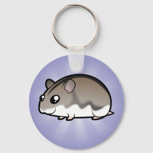 Cartoon Dwarf Hamster Key Ring