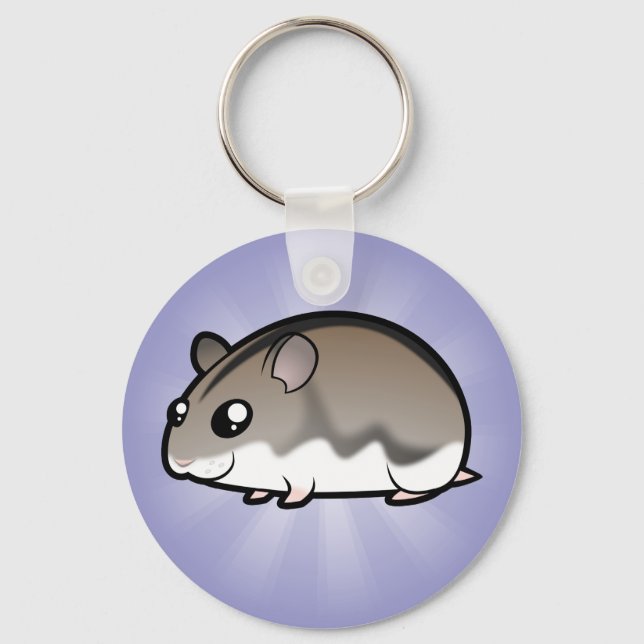 Cartoon Dwarf Hamster Key Ring (Front)