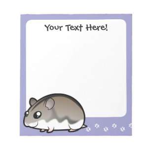 Cartoon Dwarf Hamster Notepad
