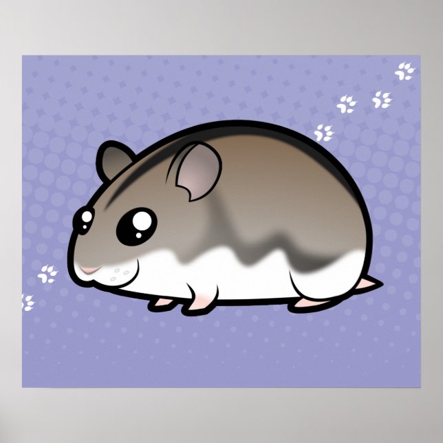 Cartoon Dwarf Hamster Poster (Front)