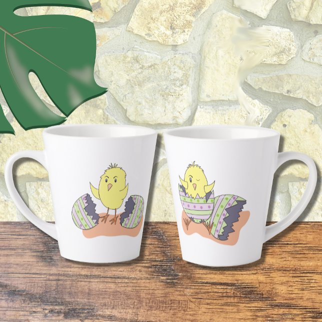 Cartoon Easter Chick Latte Mug (Creator Uploaded)