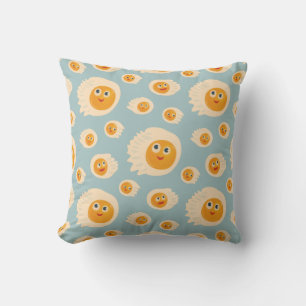 Cartoon Eggs Pattern Cute Food Cushion