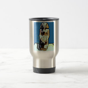 Cartoon Egyptian Statue Travel Mug