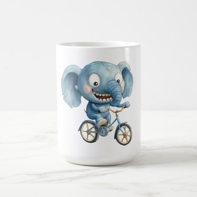 Cartoon elephant, Animal illustration Coffee Mug (Center)