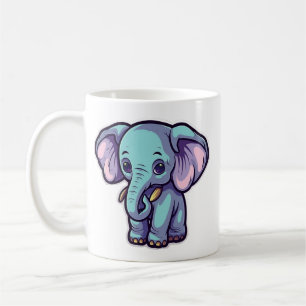 CARTOON ELEPHANT COFFEE MUG