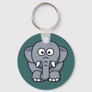 Cartoon Elephant Key Ring
