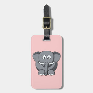 Cartoon Elephant lugage Tag