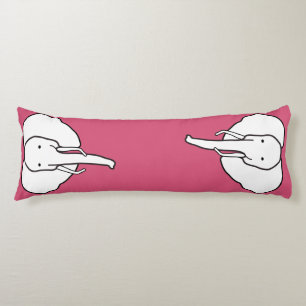 Cartoon Elephant Print Pillow