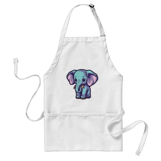 CARTOON ELEPHANT STANDARD APRON (Front)
