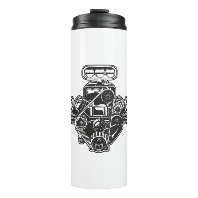 Cartoon engine thermal tumbler (Front)