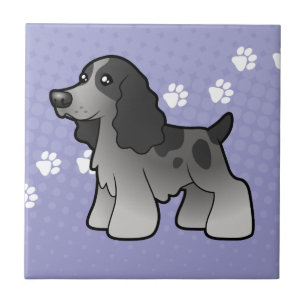 Cartoon English Cocker Spaniel Tile